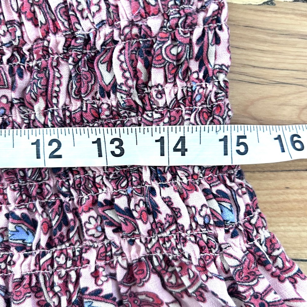 Boden Pink Paisley Smocked Waist Maxi Skirt Floral Boho US 10 UK 14 - Picture 7 of 13